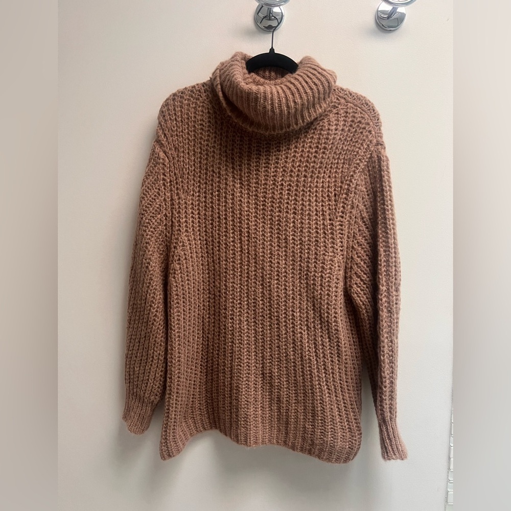 BA&SH Women’s Camel Brown Pull Emerald Turtleneck Sweater - Size Small - Picture 14 of 14